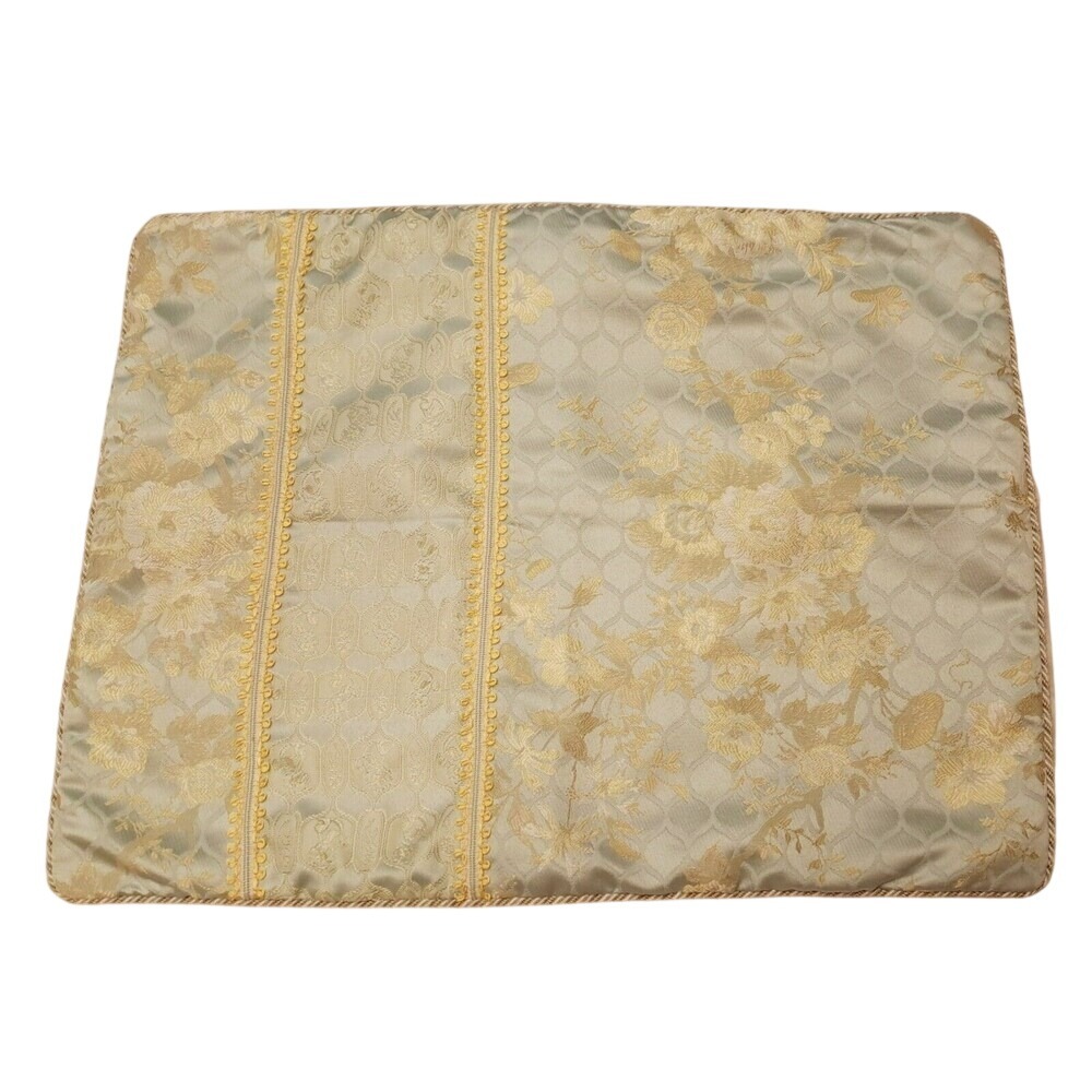 CROSCILL Home 1- Pillow Sham Floral Gold and Blue Standard  Appx‎ 19' x 25'